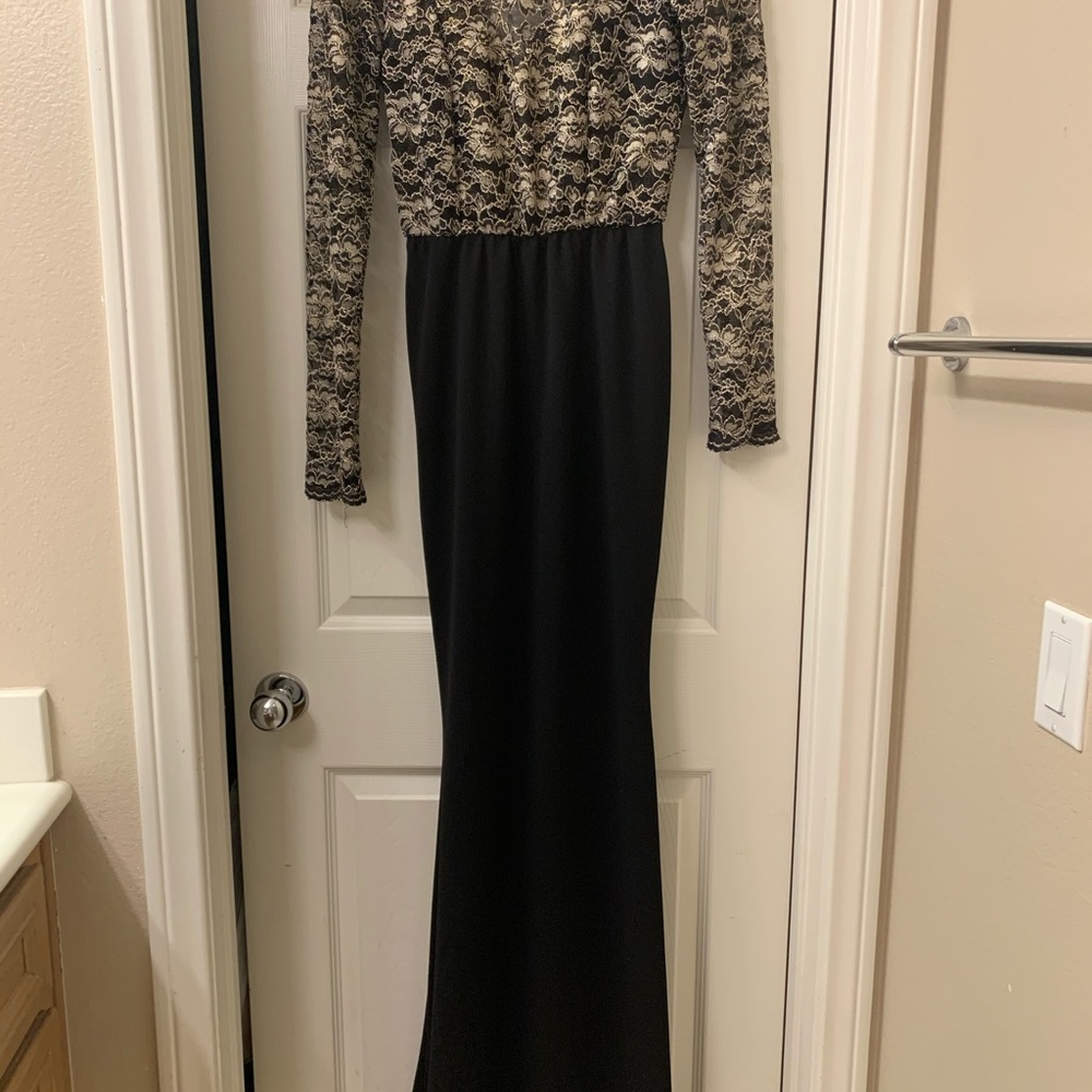 Black and Gold Formal Dress - Picture 3 of 8